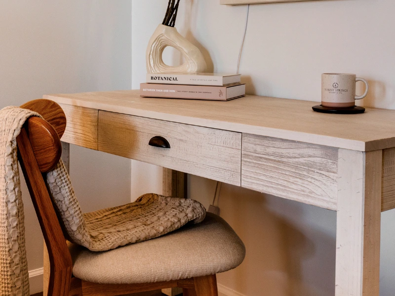 Bedside detail in a Forest Springs room
