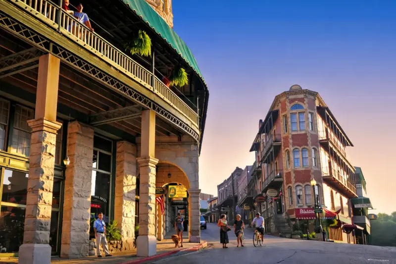 Historic downtown Eureka Springs, five minutes from Forest Springs Resort