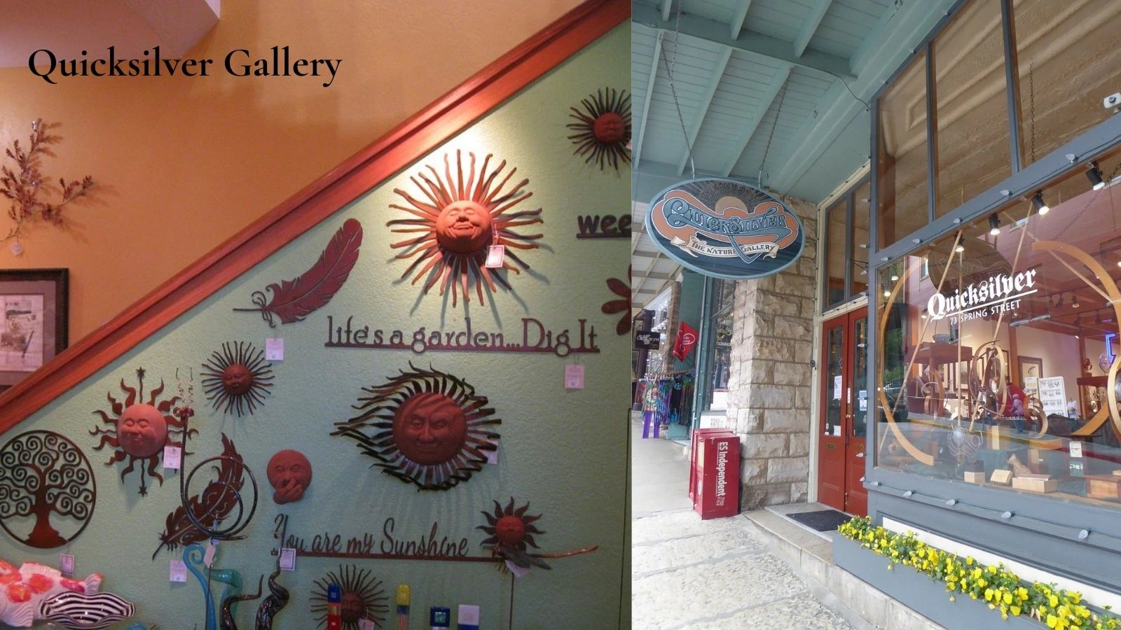 Art gallery interior in Eureka Springs