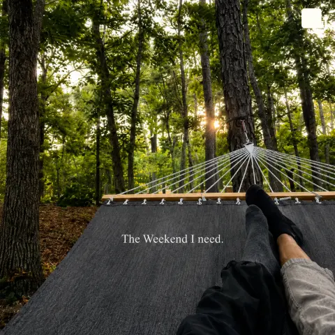 Hammock view in the forest, The weekend I need