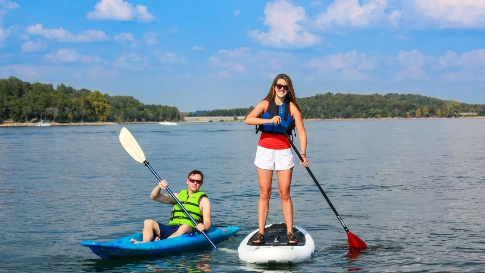 Paddleboarding on Beaver Lake