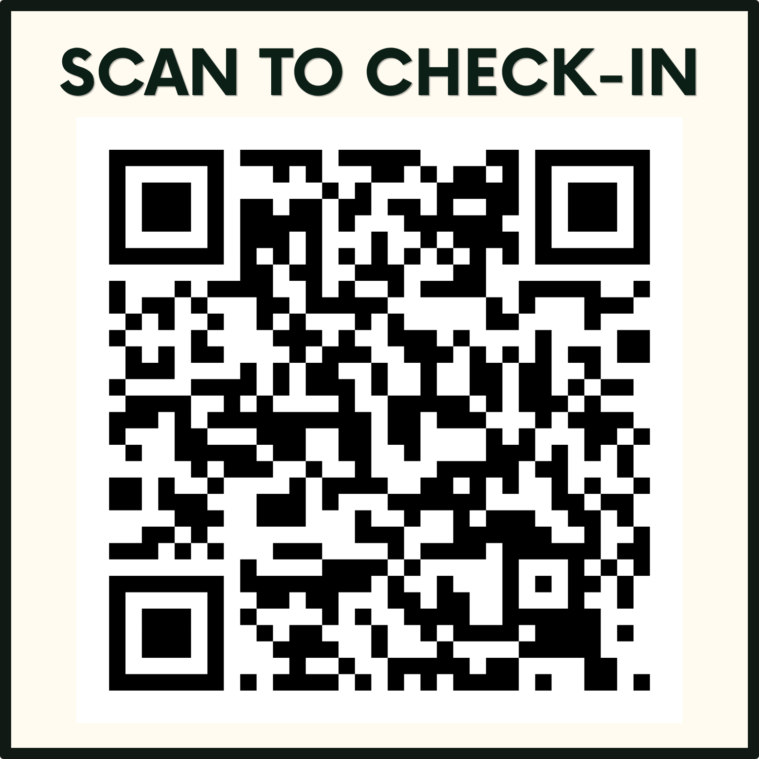 Scan to check-in QR code